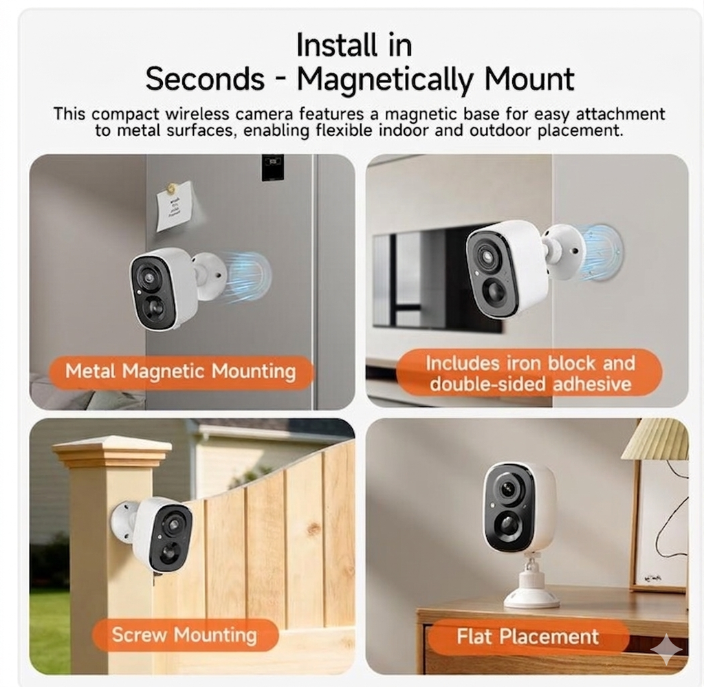 Magnetic Wireless Camera