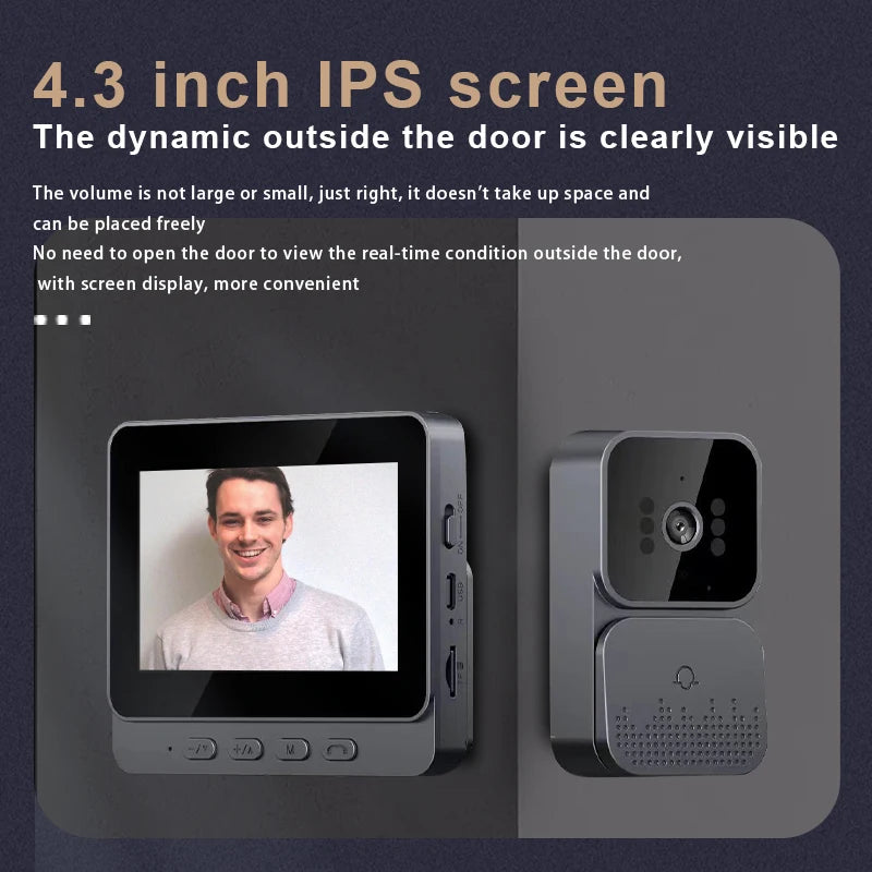 Rscamtom Smart 1080P Waterproof Night Vision Security Camera H.264 Video Compression CMOS Sensor Front Door Monitoring Camera