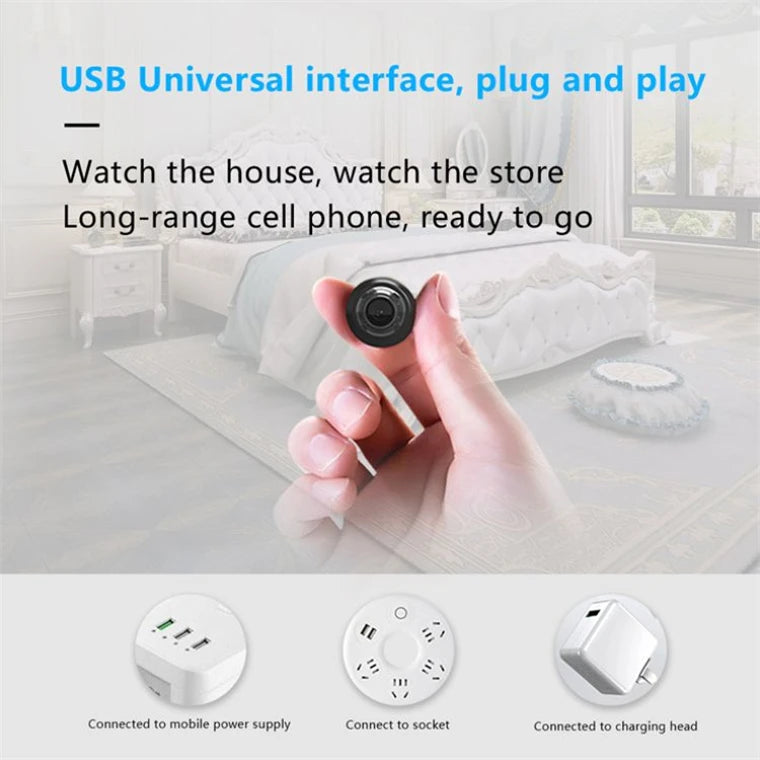 Rscamtom Surveillance Camera Security Camera 1080P Night Vision WIFI USB Powered for Home Use Indoor