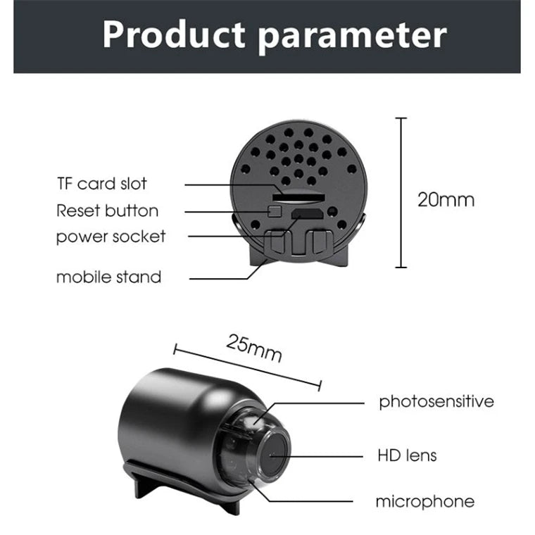 Rscamtom Surveillance Camera Security Camera 1080P Night Vision WIFI USB Powered for Home Use Indoor