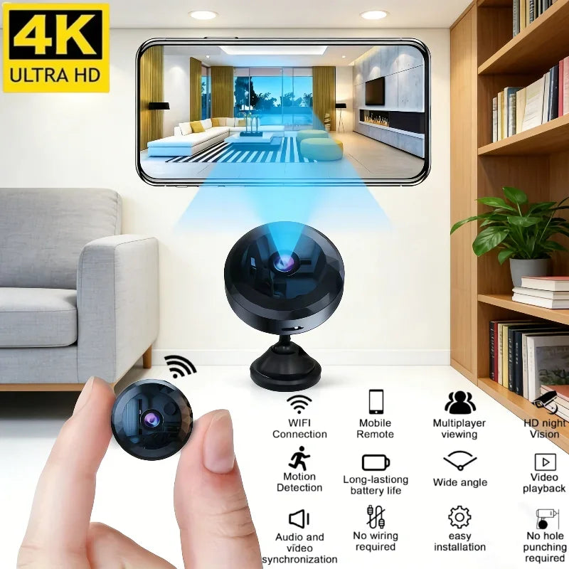 Wireless WiFi Security Camera 1080P HD Night Vision Motion Detection Rechargeable Battery Easy Mount App Control Home Security