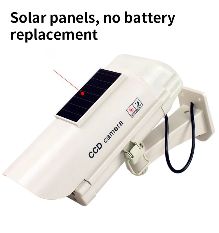 Simulation Solar Camera Waterproof Fake Camera Dummy CCD Security Camera Red Flashing Led Home Office Surveillance Scare Theft