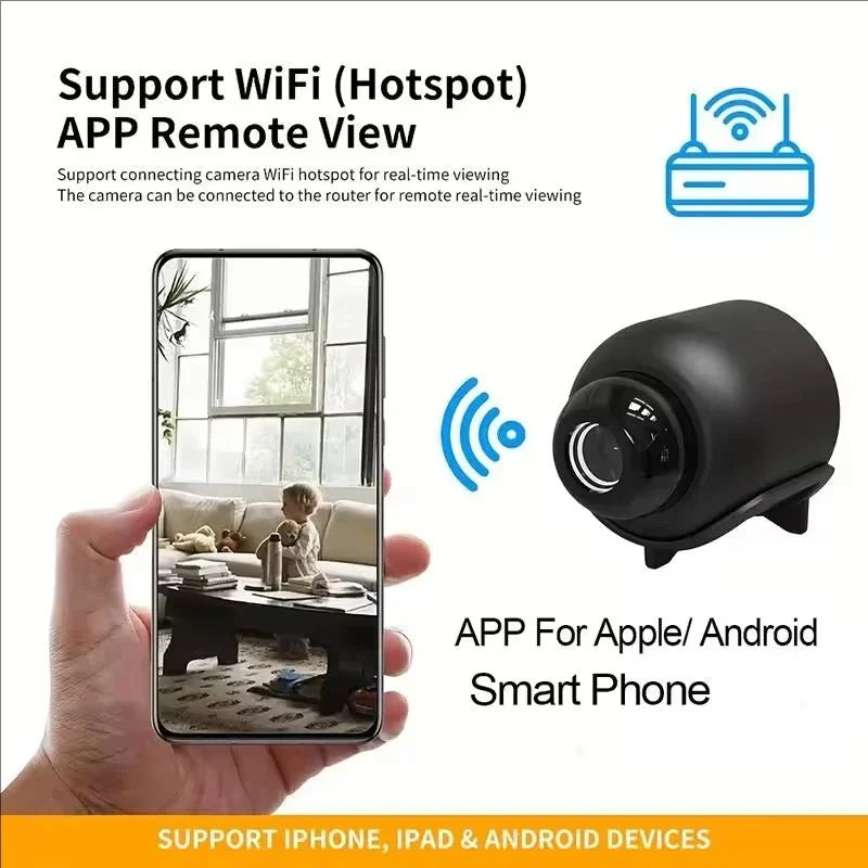 Mini WiFi Security Camera — 1080P HD, Night Vision, Motion Detection, IP66 Waterproof