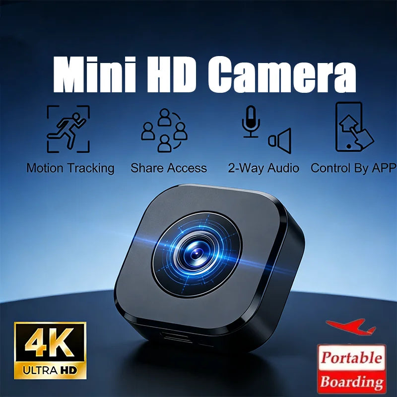 Security Camera 4K Mini Full Color Night Vision High Definition WiFi Monitor Waterproof Motion Detect Surveillance Smart